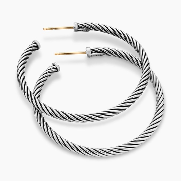 David Yurman Cable Hoop Earrings - Picture 3 of 4